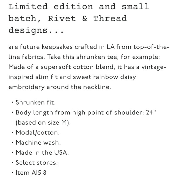 Rivet & Thread Daisy Embroidered Vintage Tee - Picture 5 of 8